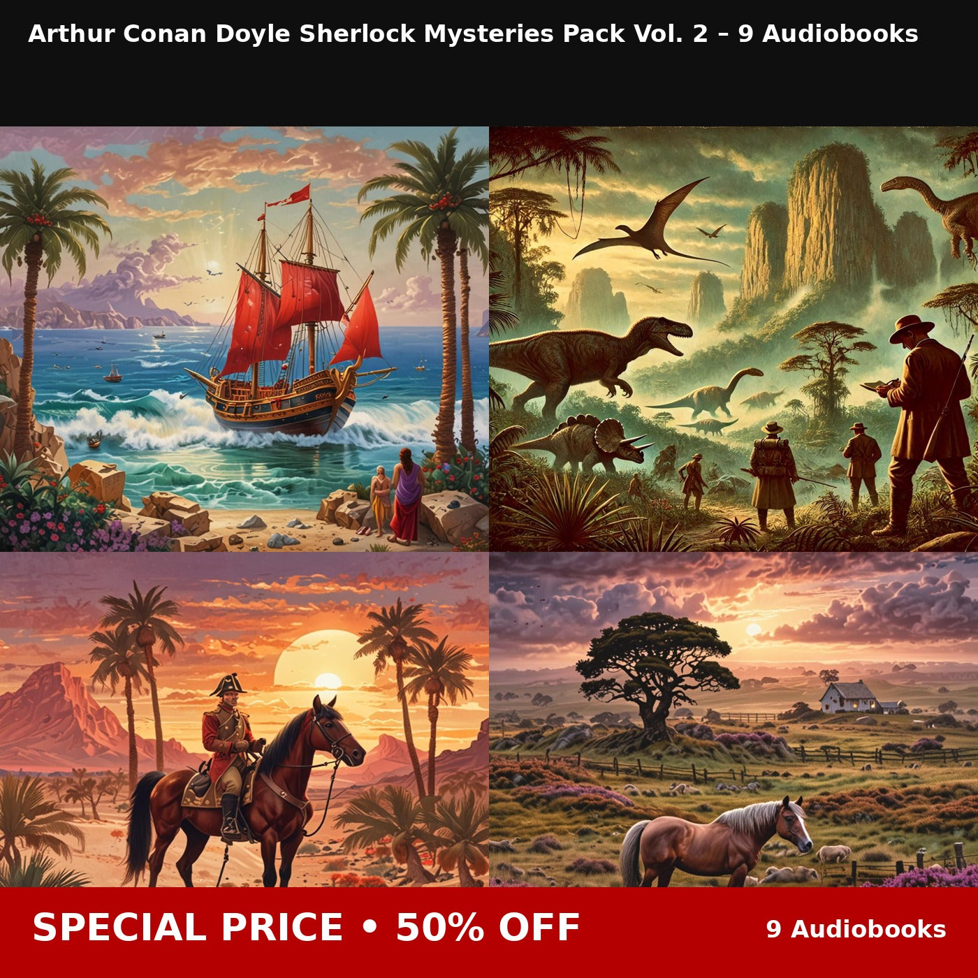 Arthur Conan Doyle Sherlock Mysteries Pack Vol. 2 – 9 Audiobooks