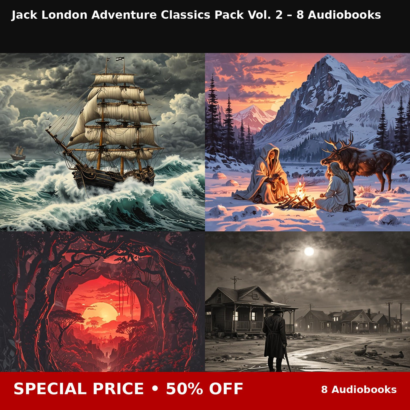 Jack London Adventure Classics Pack Vol. 2 – 8 Audiobooks