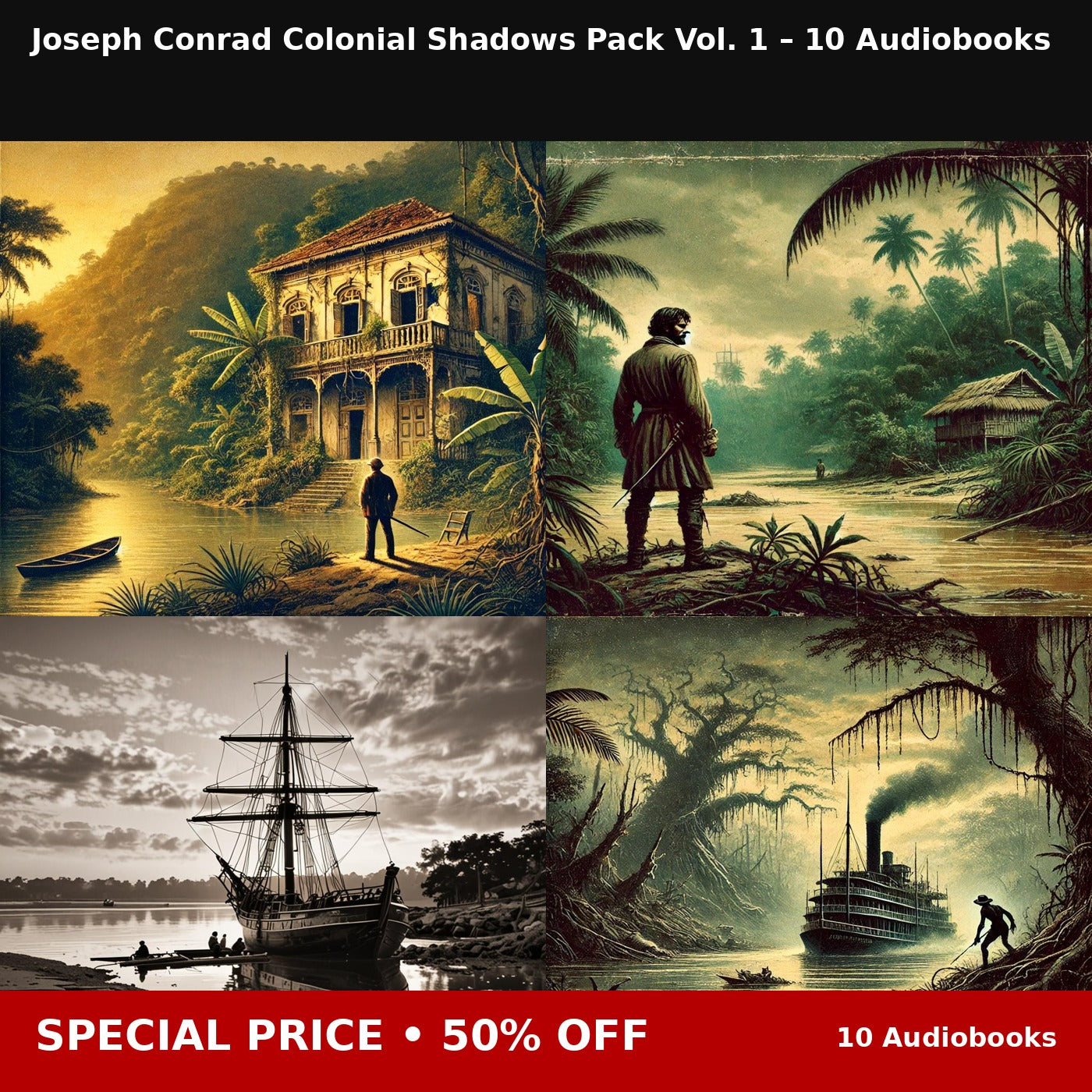 Joseph Conrad Colonial Shadows Pack Vol. 1 – 10 Audiobooks