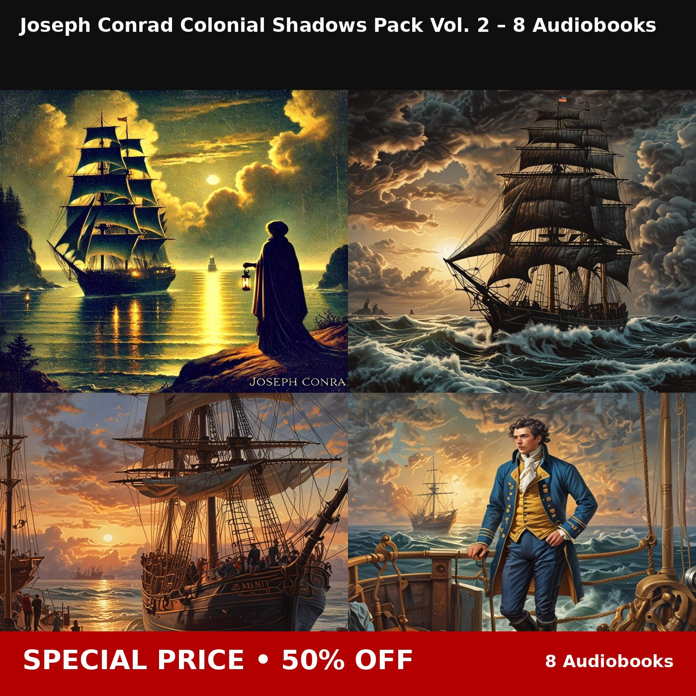 Joseph Conrad Colonial Shadows Pack Vol. 2 – 8 Audiobooks