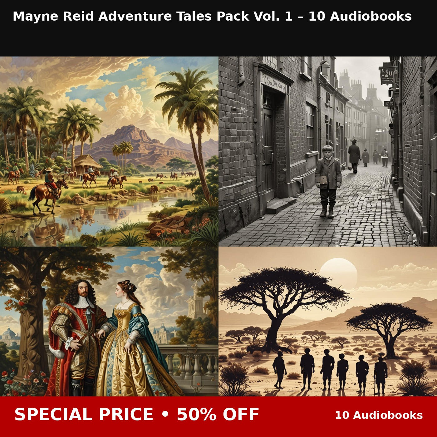 Mayne Reid Adventure Tales Pack Vol. 1 – 10 Audiobooks