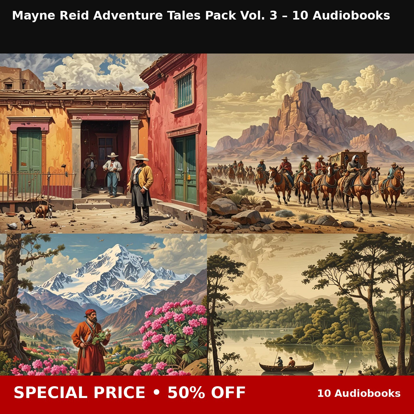 Mayne Reid Adventure Tales Pack Vol. 3 – 10 Audiobooks