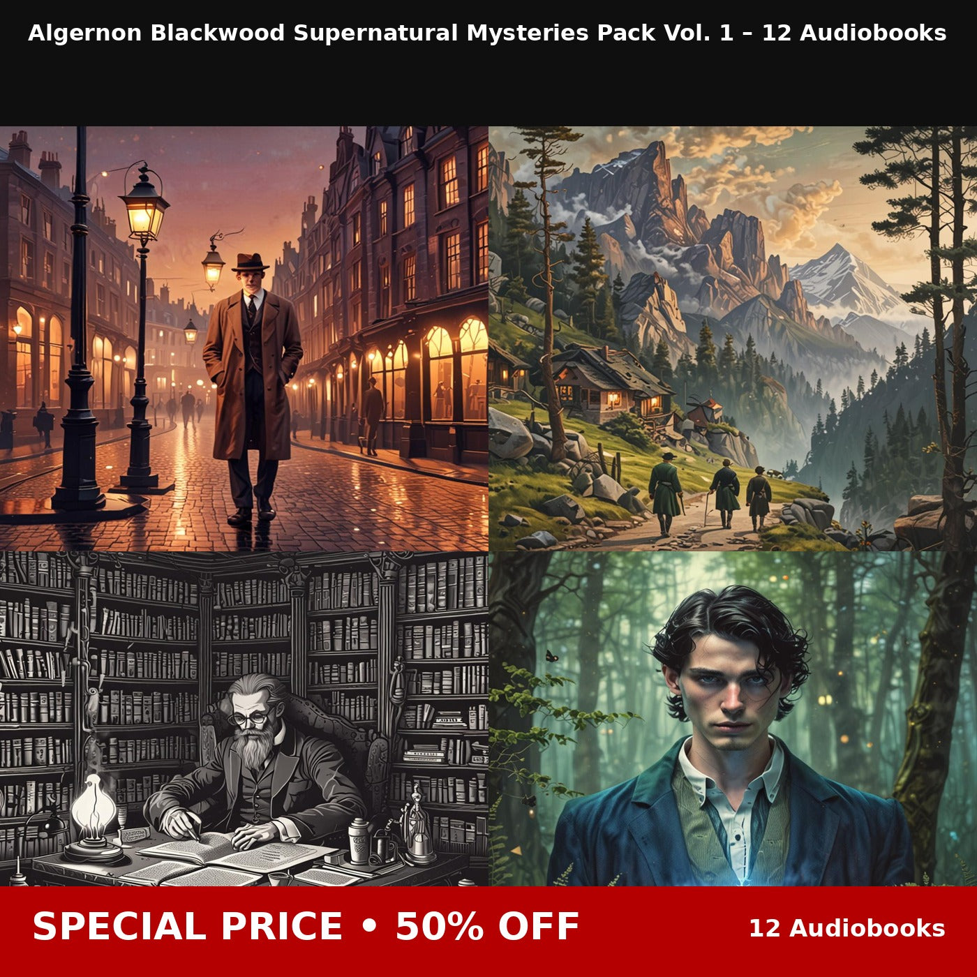 Algernon Blackwood Supernatural Mysteries Pack Vol. 1 – 12 Audiobooks