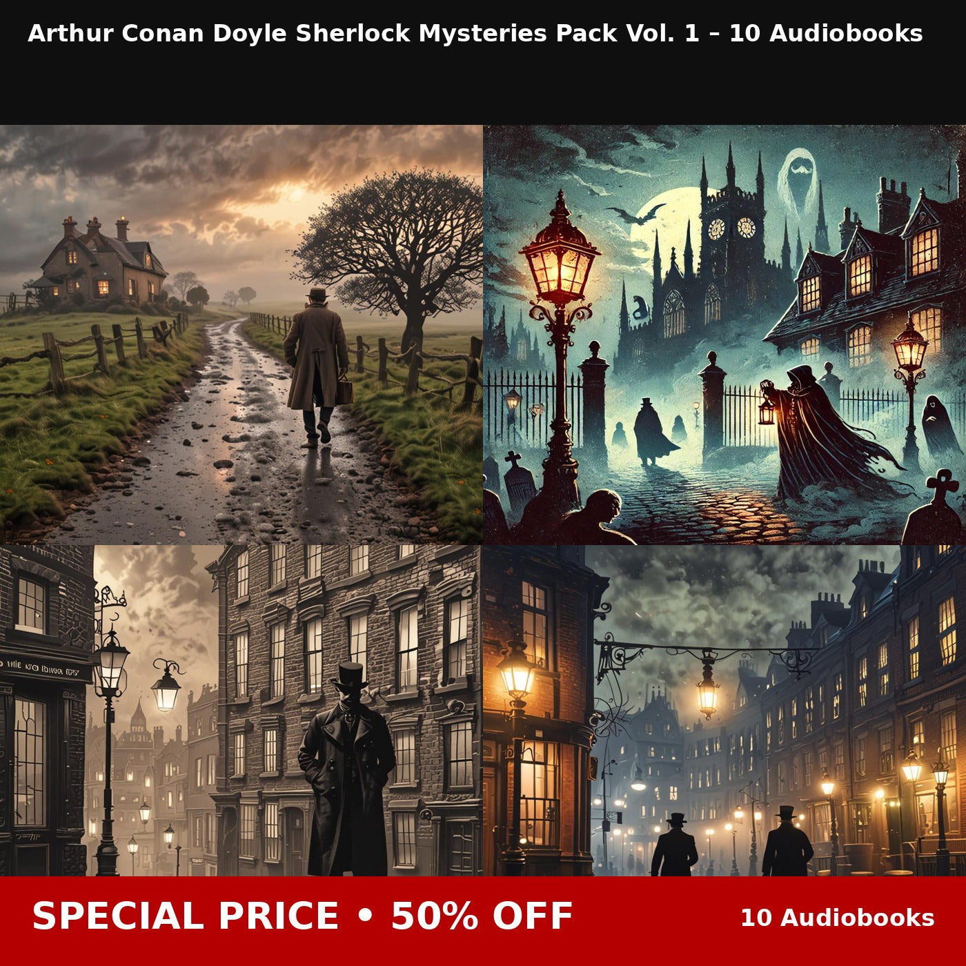 Arthur Conan Doyle Sherlock Mysteries Pack Vol. 1 – 10 Audiobooks