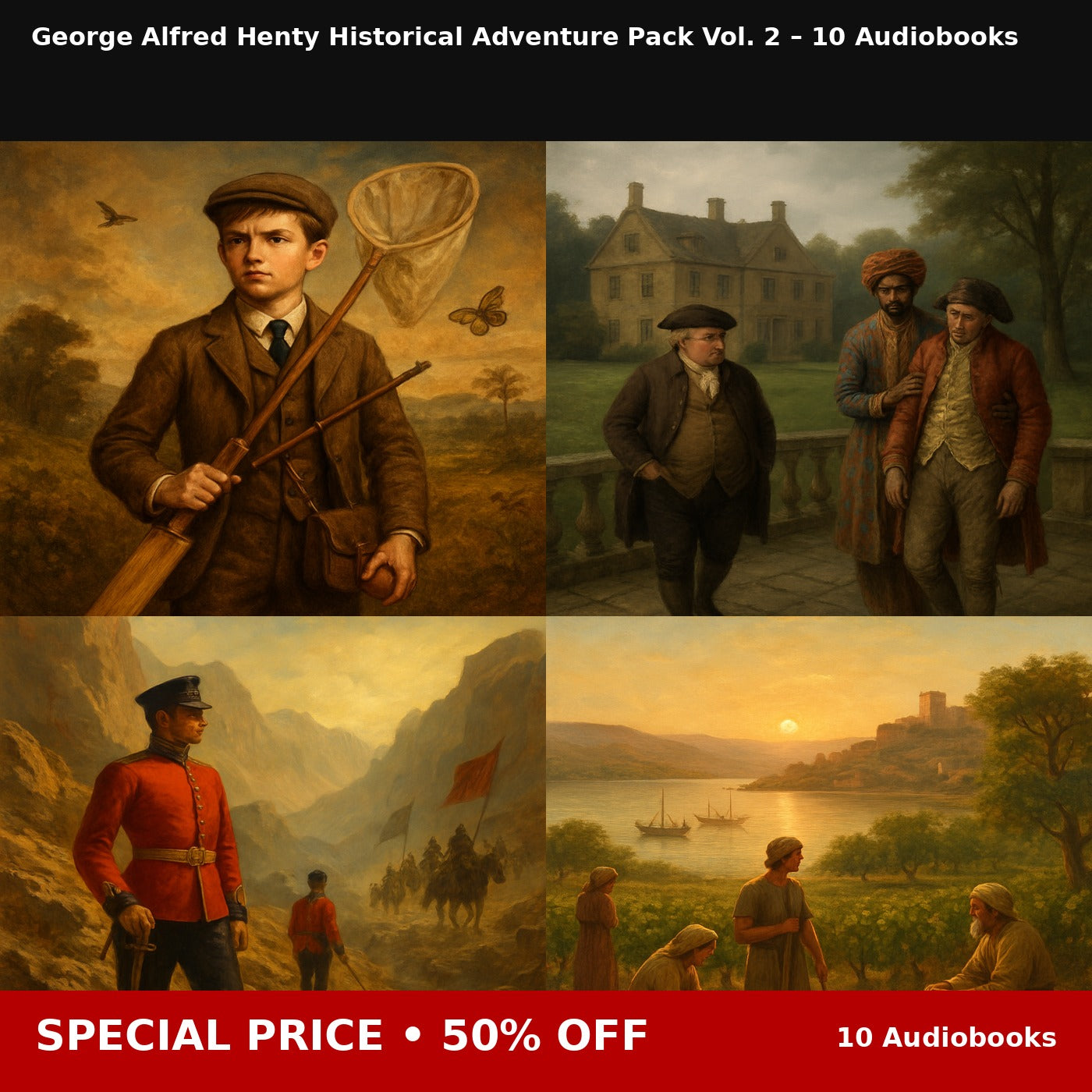 George Alfred Henty Historical Adventure Pack Vol. 2 – 10 Audiobooks