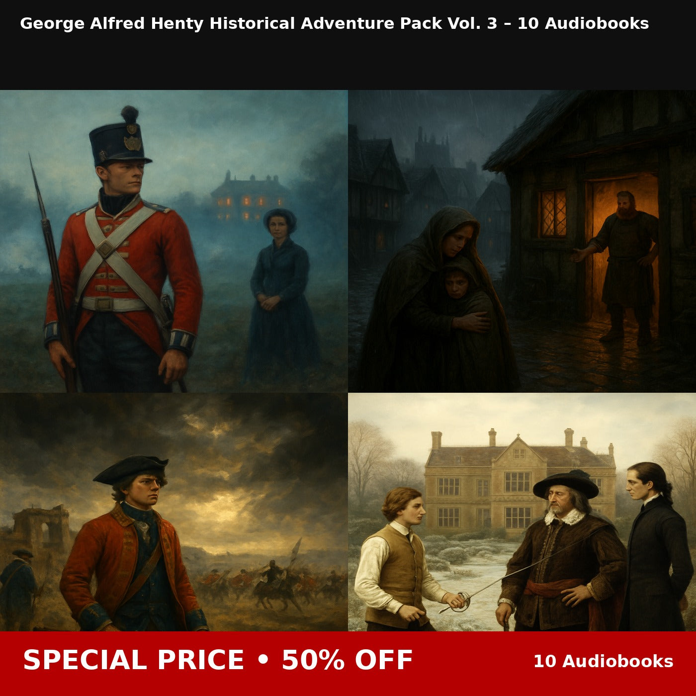 George Alfred Henty Historical Adventure Pack Vol. 3 – 10 Audiobooks