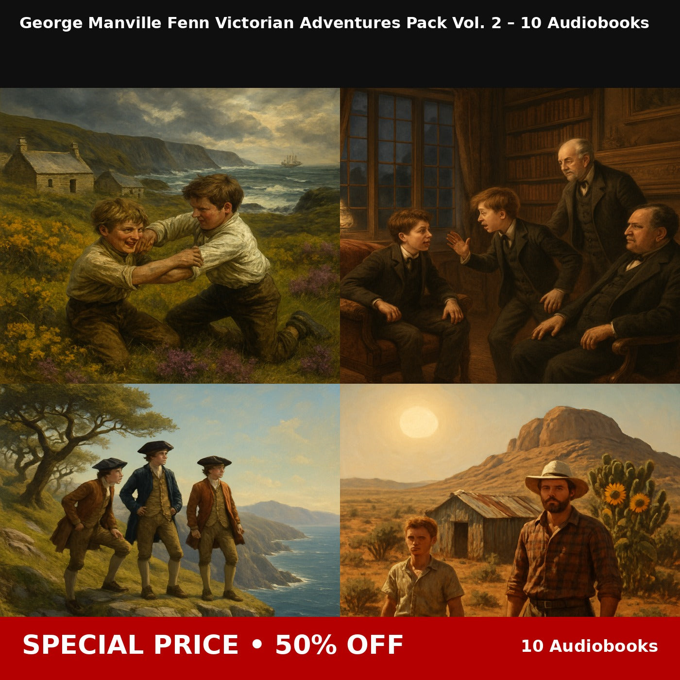 George Manville Fenn Victorian Adventures Pack Vol. 2 – 10 Audiobooks