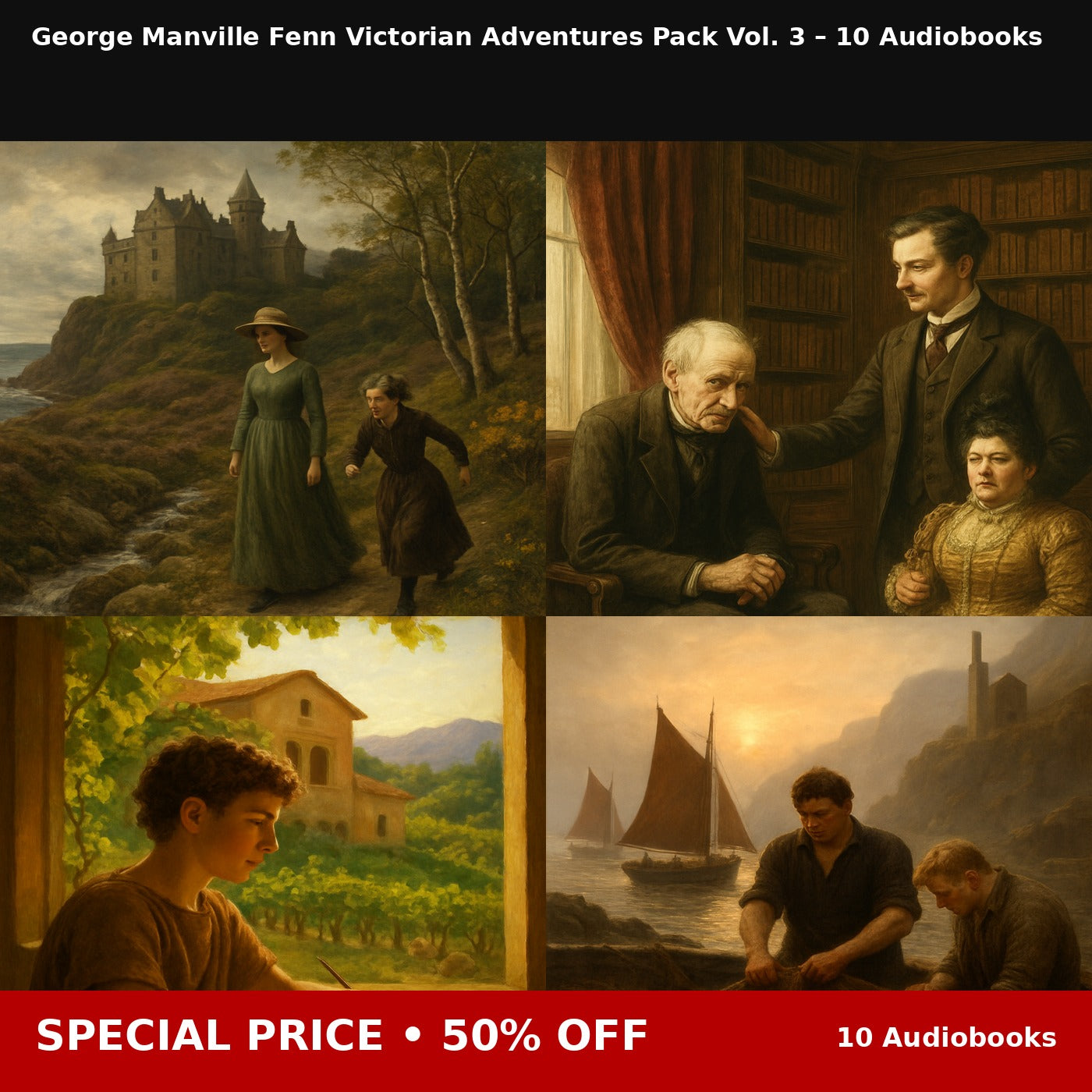 George Manville Fenn Victorian Adventures Pack Vol. 3 – 10 Audiobooks