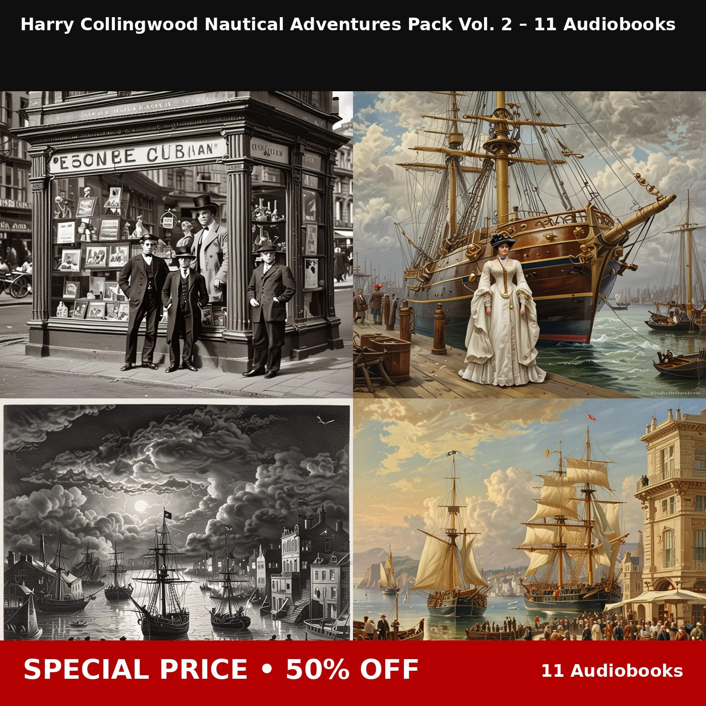 Harry Collingwood Nautical Adventures Pack Vol. 2 – 11 Audiobooks
