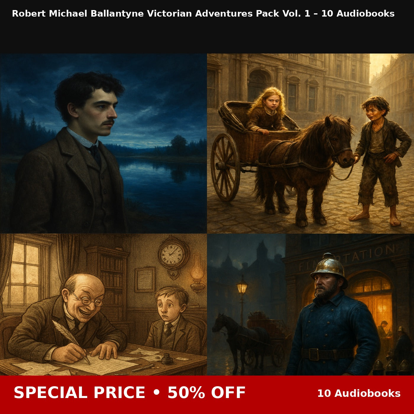 Robert Michael Ballantyne Victorian Adventures Pack Vol. 1 – 10 Audiobooks