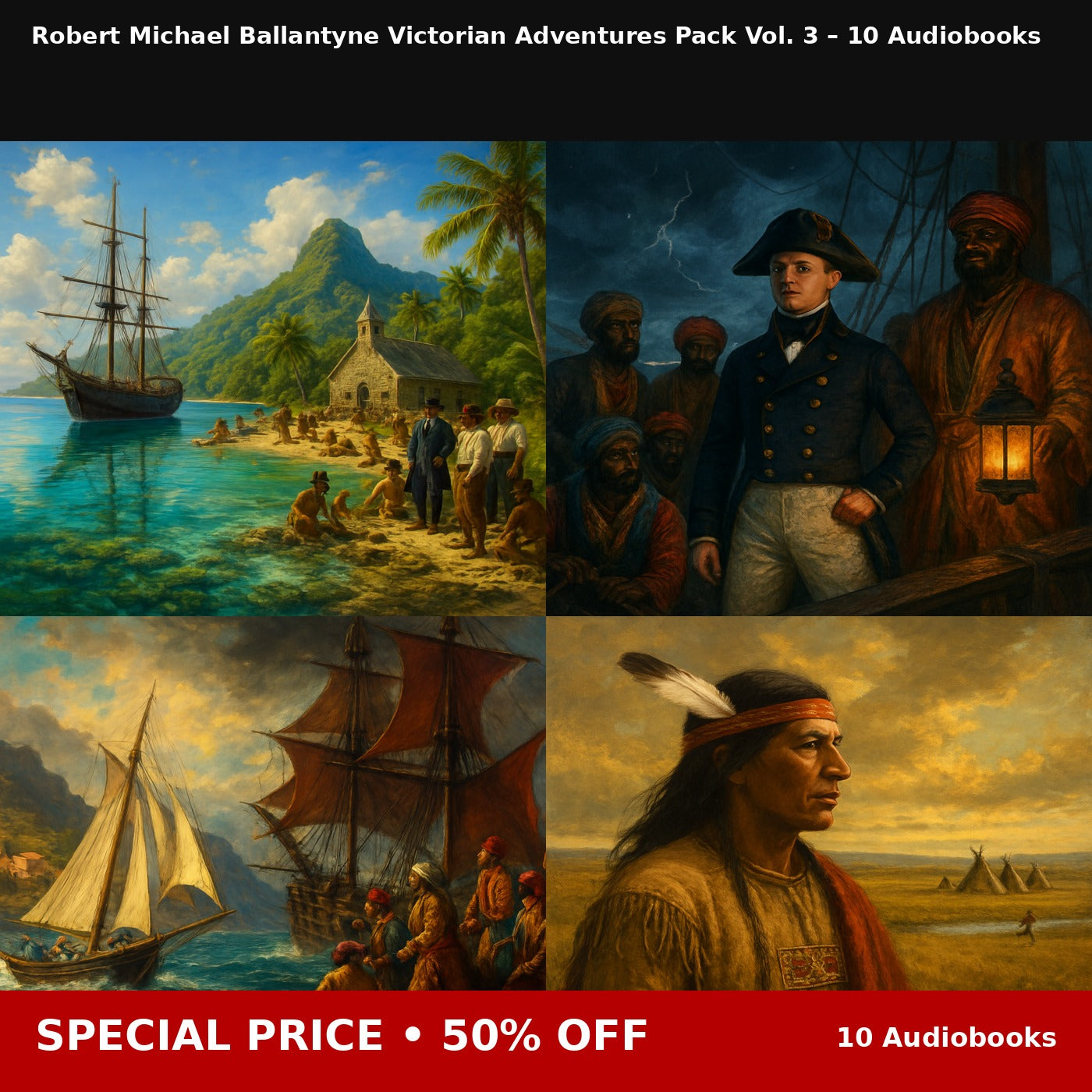Robert Michael Ballantyne Victorian Adventures Pack Vol. 3 – 10 Audiobooks