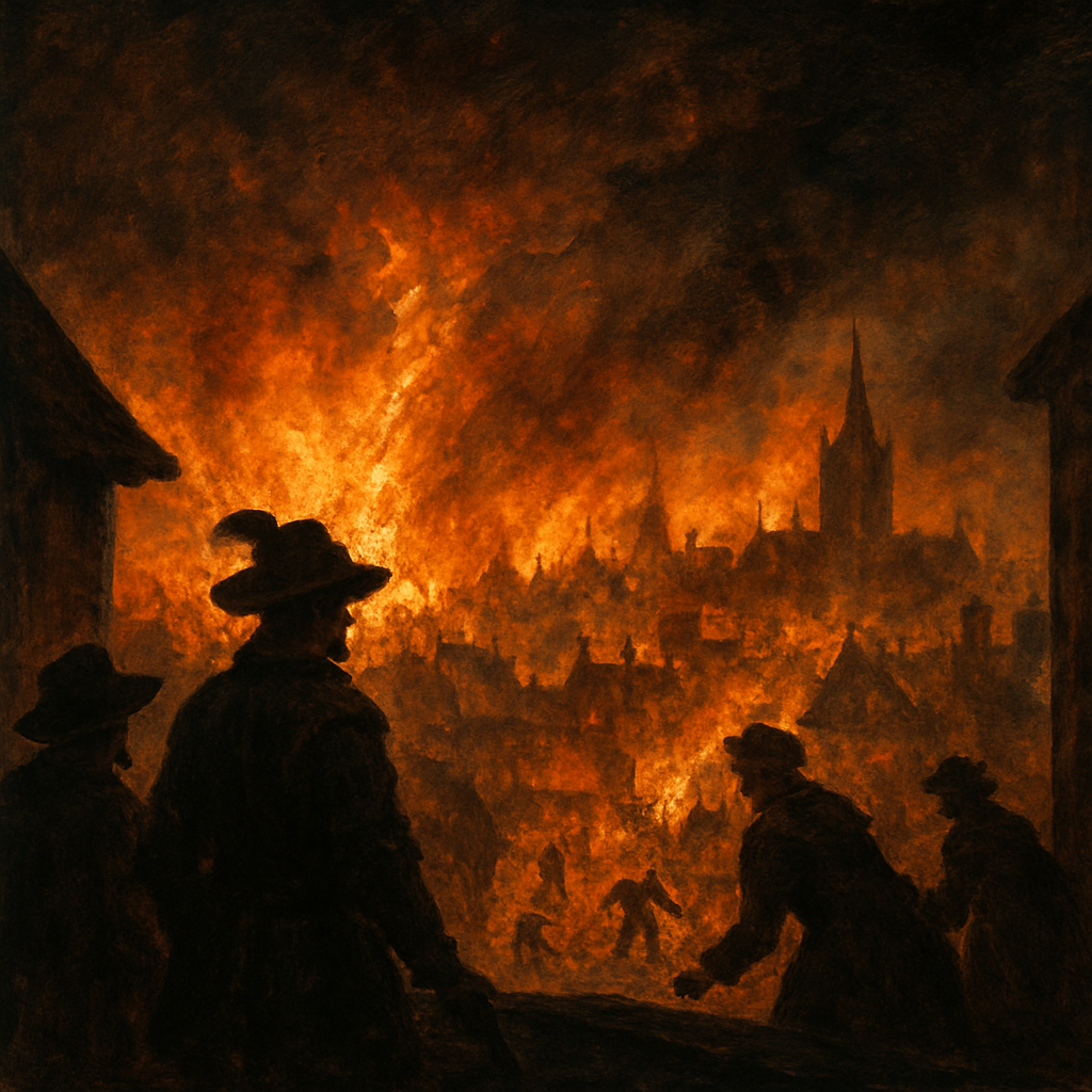 Cover image of When London Burned - a Story of Restoration Times and the Great Fire audiobook by George Alfred Henty